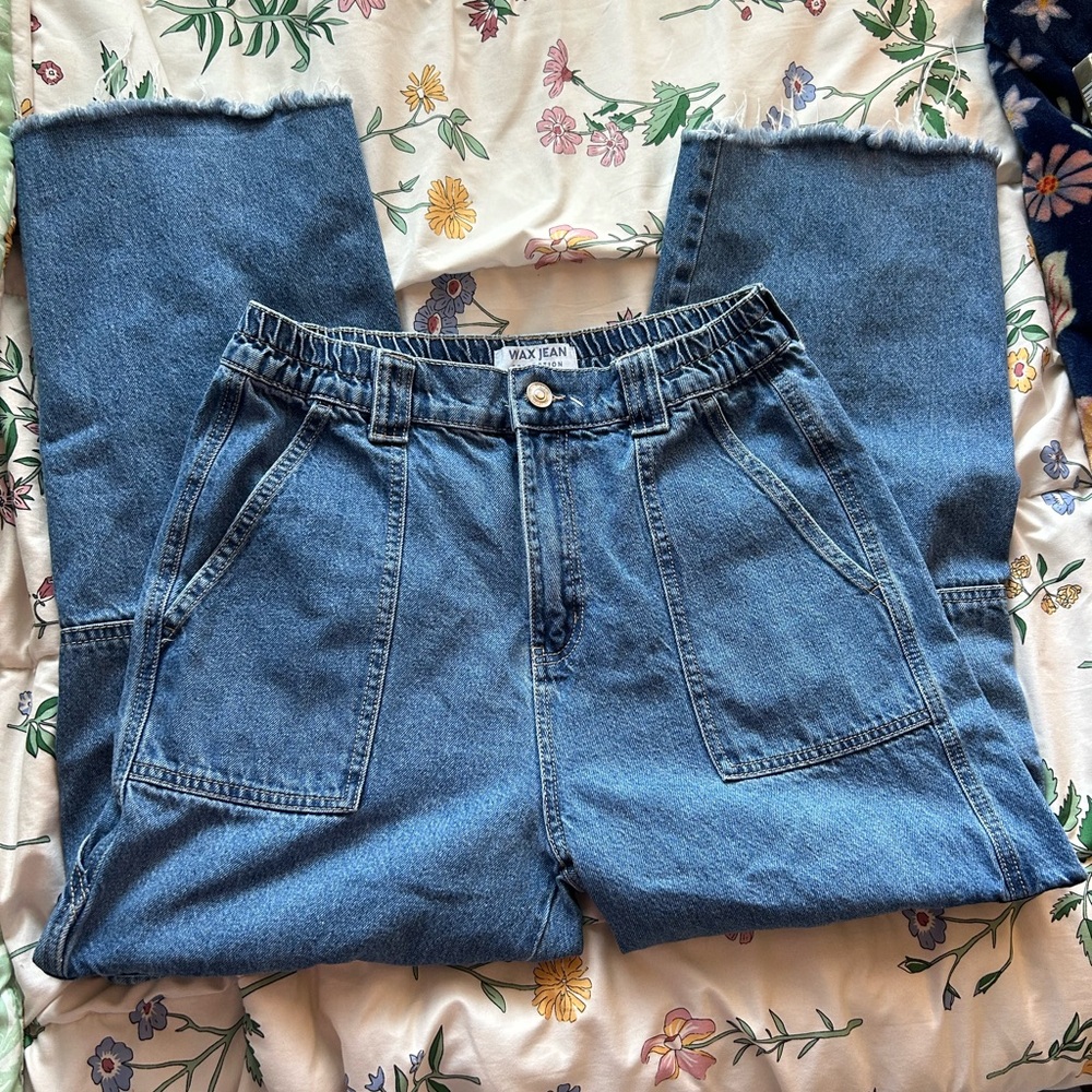 SOLD Baggy Cargo Wax Jeans, L